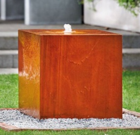 large metal water trough